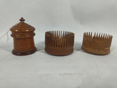 Petite Treenware Needle Case and Storage container