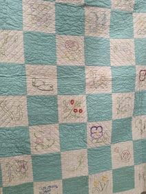 Floral Needlework Country Quilt