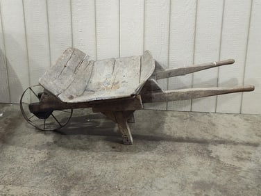 Primitive Farmstead Wheel Barrow