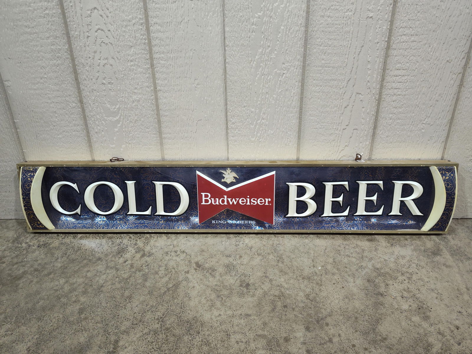 Budweiser SS Cold Beer Hanging Store Display Sign (1 of 5)