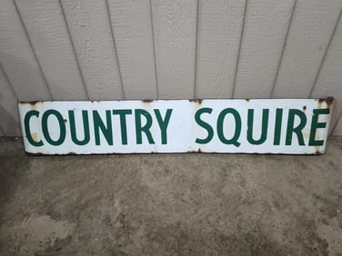 SS Porcelain Country Squire Sign