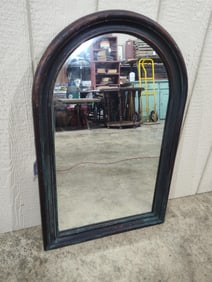 Arched Walnut Wall Mirror