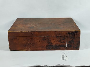 Square Nailed Painted Document Box