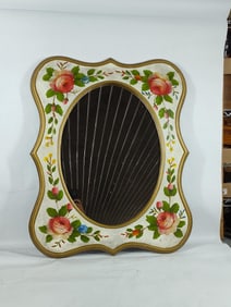 Hand Painted Floral Wall Mirror