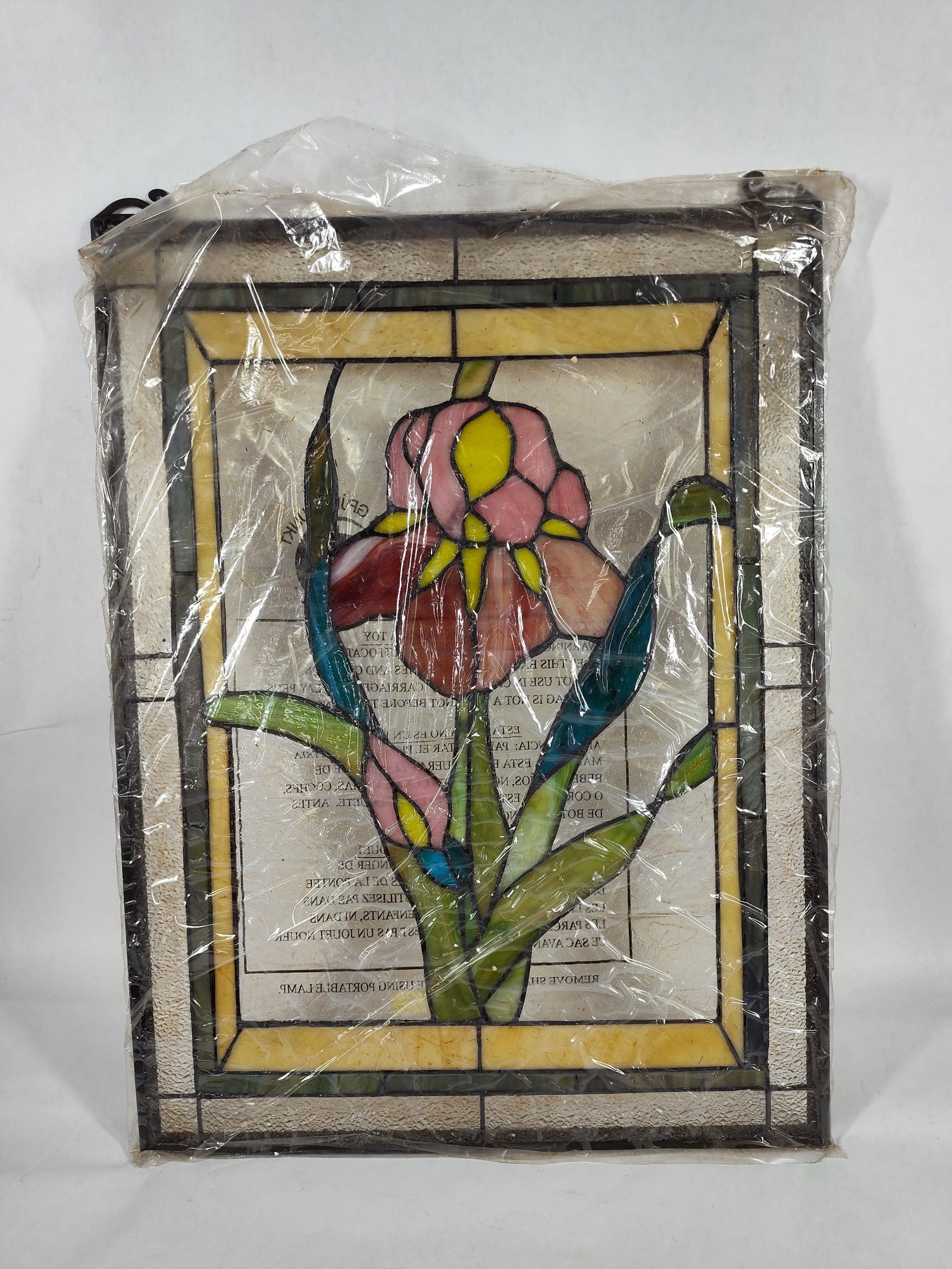 Iris Stained Glass Window: 24x18