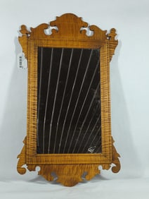 Curly Maple Chippendale Style Mirror