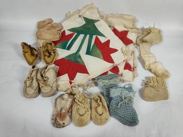 Baby Moccasins & Quilt Squares