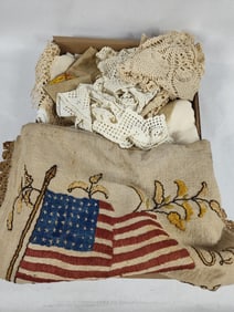 Embroidered Linens and Doilies