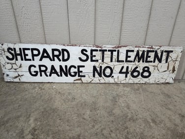 Grange Hand Painted Wood Sign