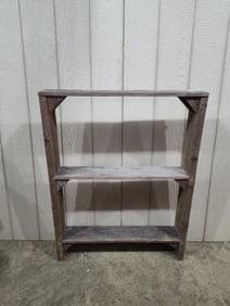 Primitive Rustic Shelved Wall Stand