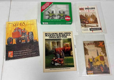 Vintage Assorted Manuals along with Siku Farmer Series Implement Replica and more