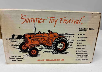 Spec Cast Allis Chalmers D14 WF Official Summer Toy Festival 1989 Collector Edition Tractor