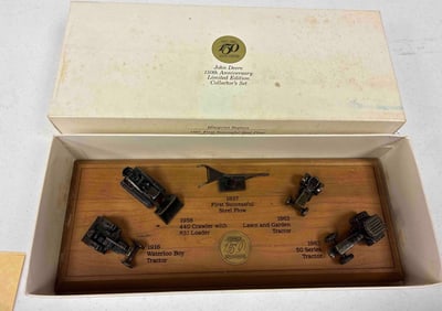 Ertl John Deere 150th Ann. Limited Collector Blueprint Replica Series Set of Farm Implement Models