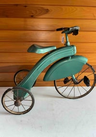 1930's Taylor Trojan Streamlined 3 Wheel Pedal Tricycle