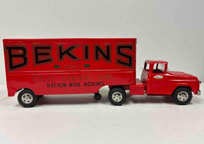 Tonka Vintage Bekins Van Lines Co. Moving Truck and Trailer