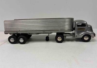 Smitty Toys 1950's Smith Miller Silver Streak Truck and Trailer
