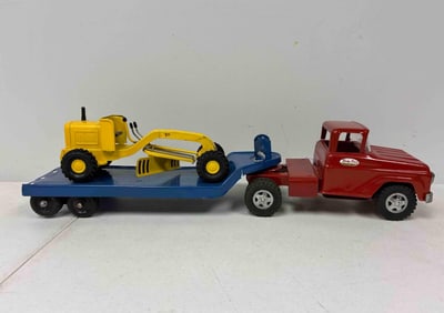 Tonka Toys 1970s Truck, Trailer, and Grader