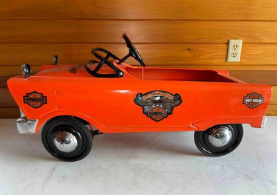 Custom Murray Harley Davidson Decal branded Pedal Car