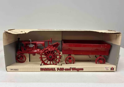 Ertl Farmall F-20 Steel Wheel NF Tractor and Gravity Wagon Set