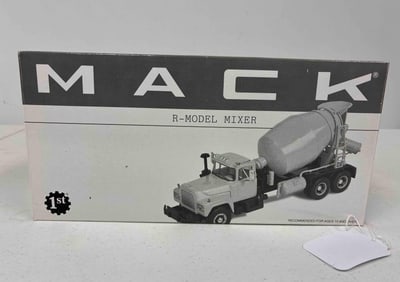 First Gear Red E Mix Model R Mack Concrete Truck HD