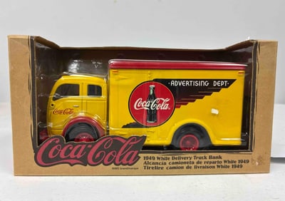 Volvo 1949 White Coca-Cola Delivery Truck Bank