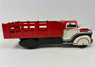 Marx Vintage Tin Litho Stake bed Truck