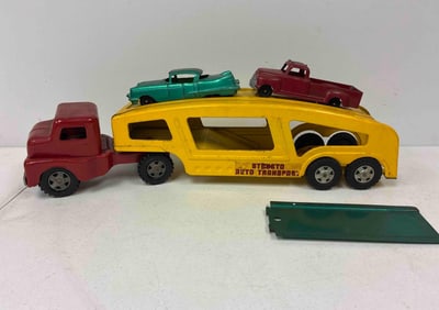 Structo Auto Transport Trailer and Vehicles