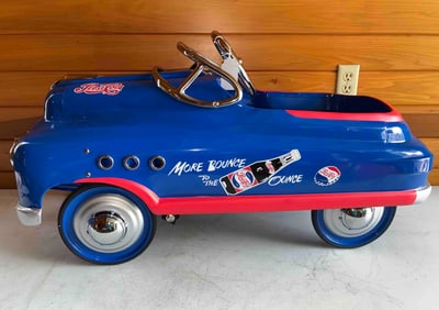 Pepsi-Cola Advertising Reproduction Coupe Pedal Car