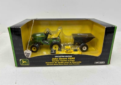 Ertl John Deere X595 Garden Tractor w/ Lawn Cart Special Collector Edition