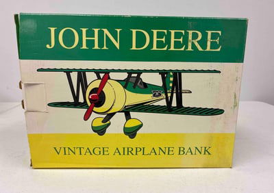 Spec Cast John Deere Vintage Airplane Replica Bank