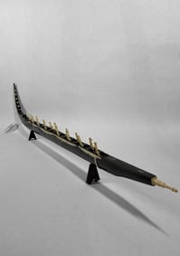 Asian Handmade Horn Boat Model