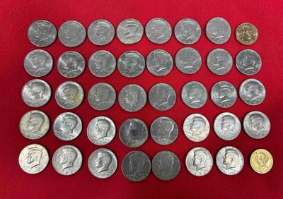 38 Kennedy Half Dollars