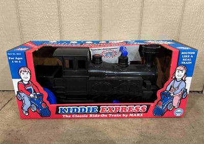 Marx NOS Kiddie Express Ride on Train Toy w Electronic Sounds