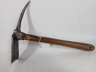 Hand Forged Ship Builders Adze w Wooden Handle