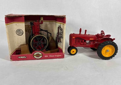 Farm Toy Lot Inc. Massey Harris NF 44 Tractor and IHC Titan Engine