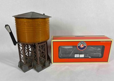 Lionel Train Lot Inc. LRRC Western Union Water Tank Car and Lionel Lines Water Tower