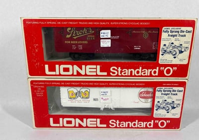 Lionel Standard O Shaefer and Strohs Reefer Cars NOS