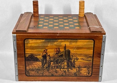 John Deere Tractors Wooden Game Crate