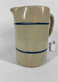 Marshall Pottery Blue Striped Stoneware Pitcher