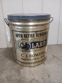 Open Kettle Rendered Lard Can