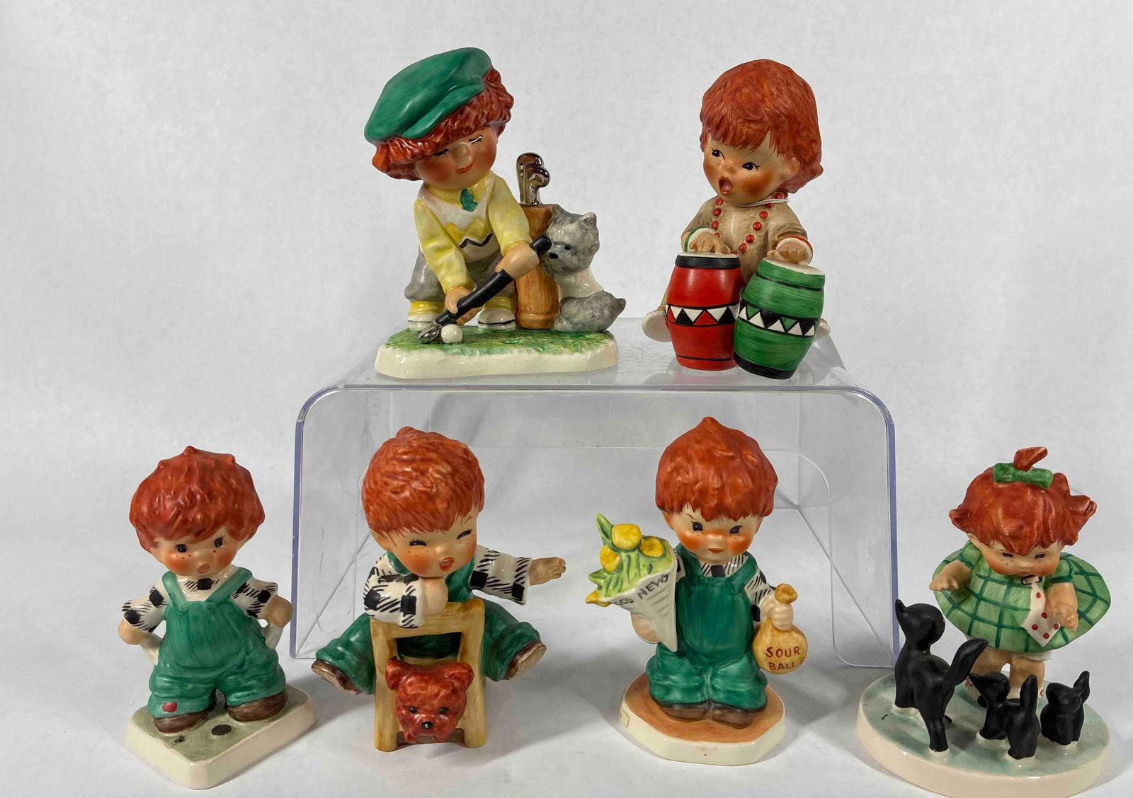 Goebel Redhead Child Figures: Byi series Gobel figures all in good condition