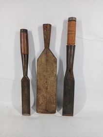 Lot of 3 Early Woodworking Chisels Inc. Holland