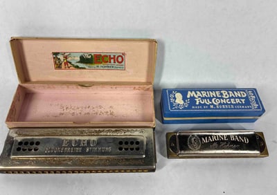 Marine Band Hohner and Echo Harmonicas