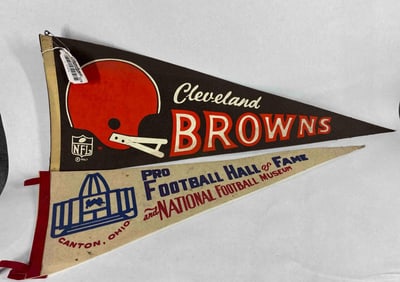 Cleveland Browns and Pro Football Hall of Fame Pennants