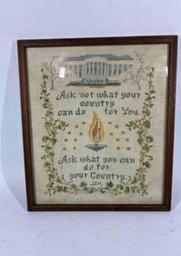 Embroidered JFK Speech
