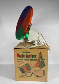 Early Car-Mac Magic Lantern Revolving Christmas Tree Light NOS