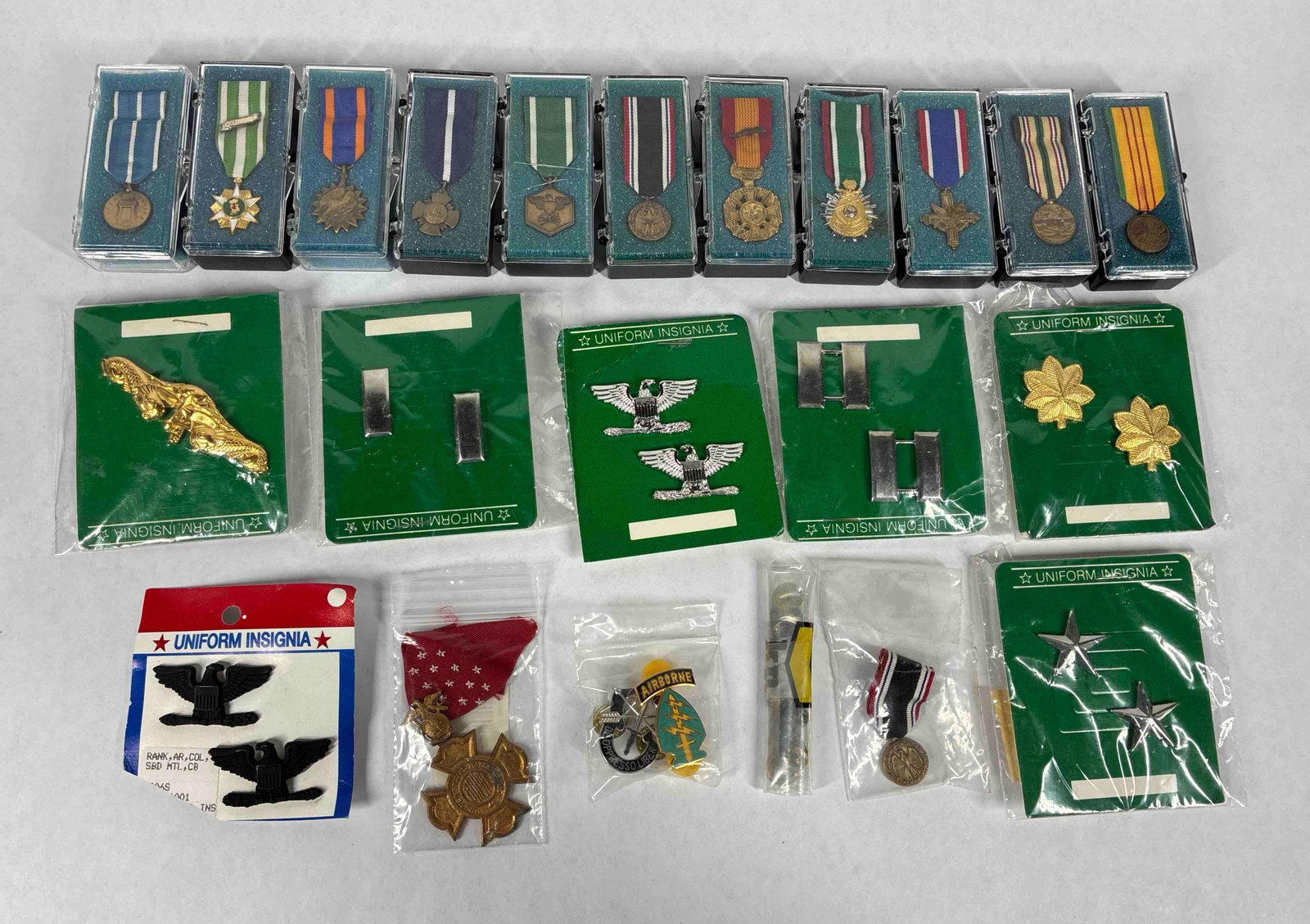 Uniform Insignia Pins and Badges: Most are new in packaging