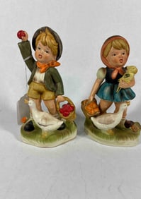 Boy and Girl w Duck Hummel Figures
