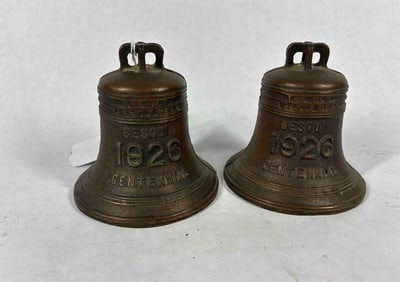 Lot of 2 Liberty Bell Cast Coin Banks
