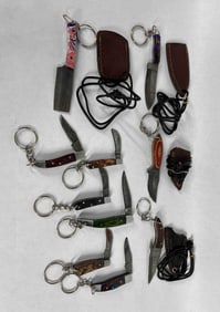 Damascus Blade Pocket Knives, Keychains, and Mini Knifes
